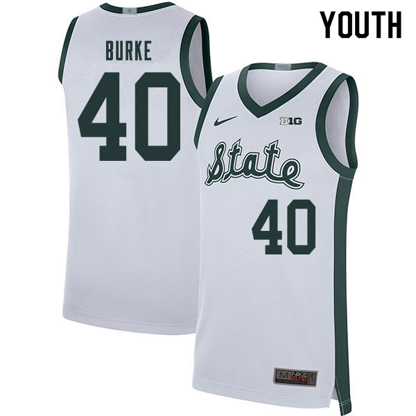 2020 Youth #40 Braden Burke Michigan State Spartans College Basketball Jerseys Sale-Retro